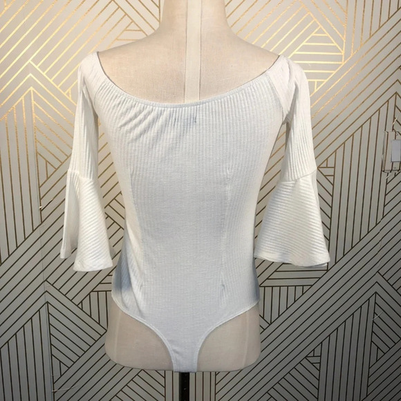 NBD Seduire Off-the-Shoulder Bodysuit in Ivory - Picture 6 of 8